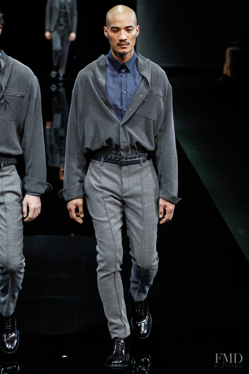 Paolo Roldan featured in  the Giorgio Armani fashion show for Autumn/Winter 2014