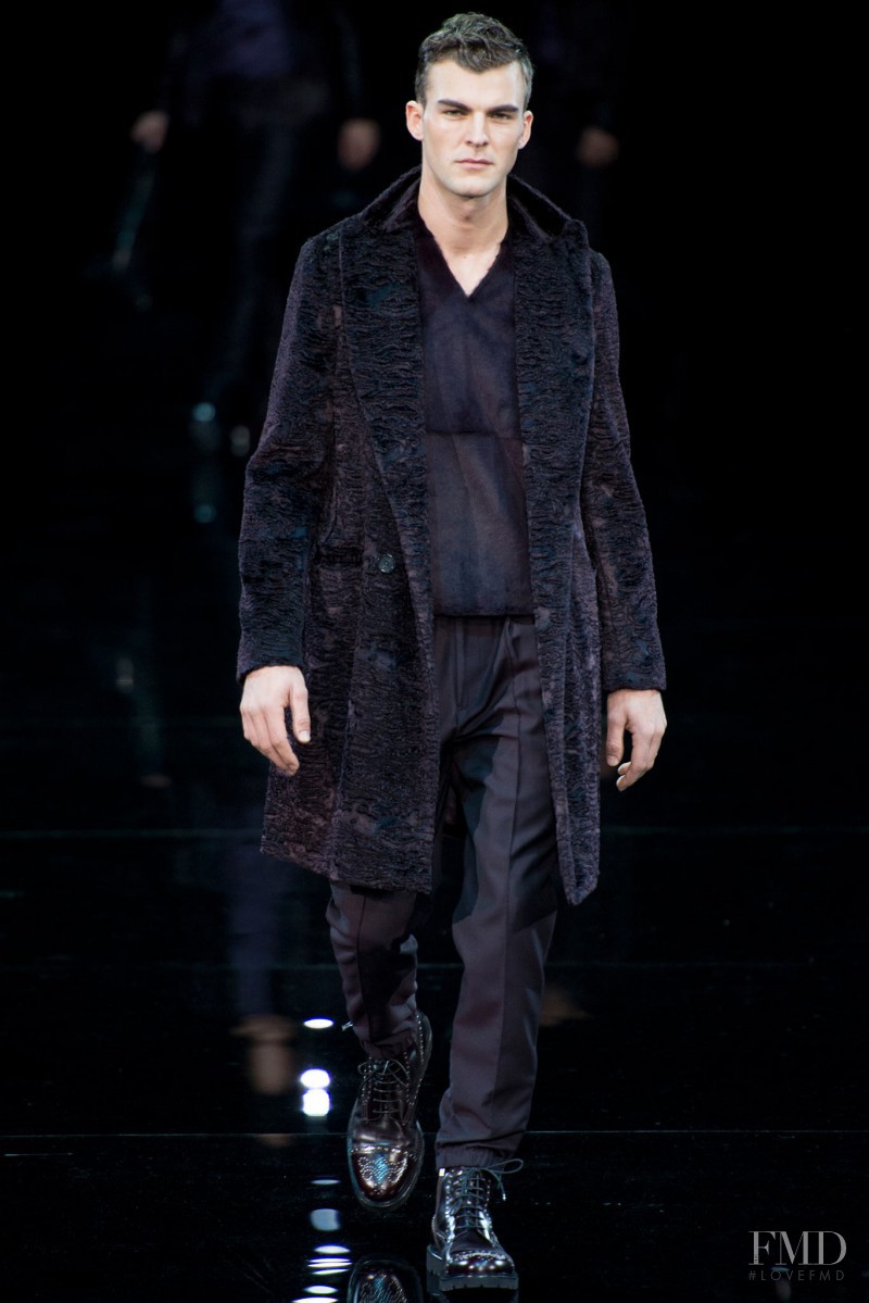 Patrick Kafka featured in  the Emporio Armani fashion show for Autumn/Winter 2014
