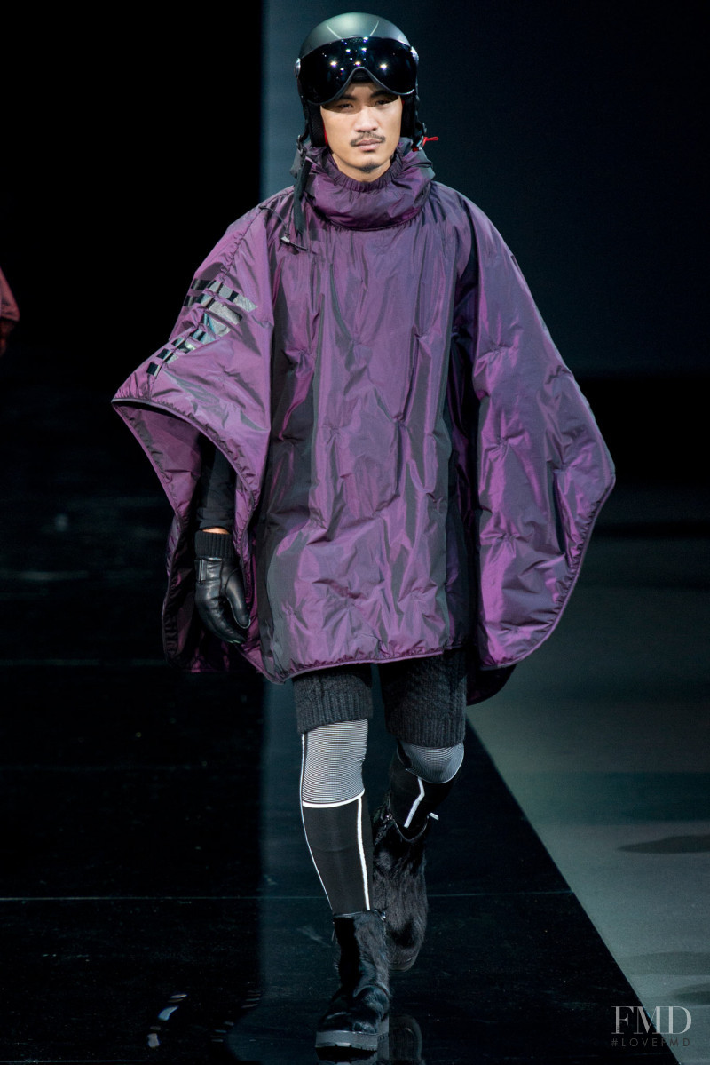 Paolo Roldan featured in  the Emporio Armani fashion show for Autumn/Winter 2014