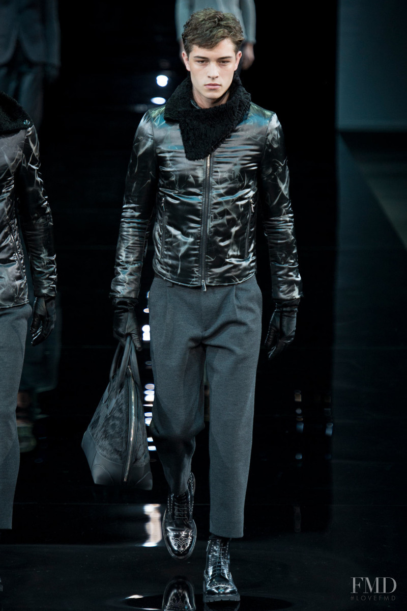 Francisco Lachowski featured in  the Emporio Armani fashion show for Autumn/Winter 2014