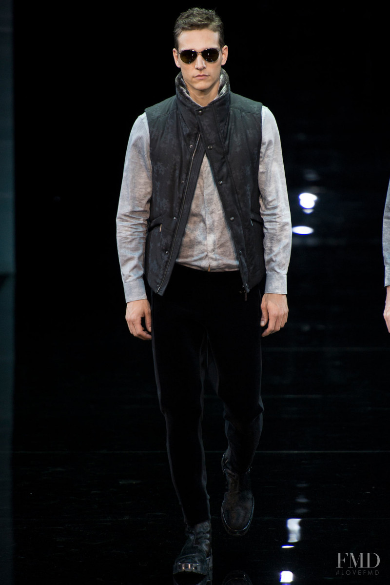 Alexandre Cunha featured in  the Emporio Armani fashion show for Autumn/Winter 2014