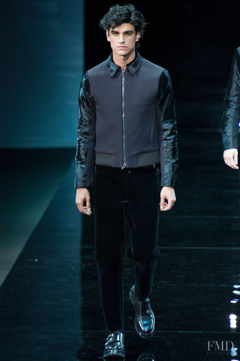 Baptiste Giabiconi featured in  the Emporio Armani fashion show for Autumn/Winter 2014
