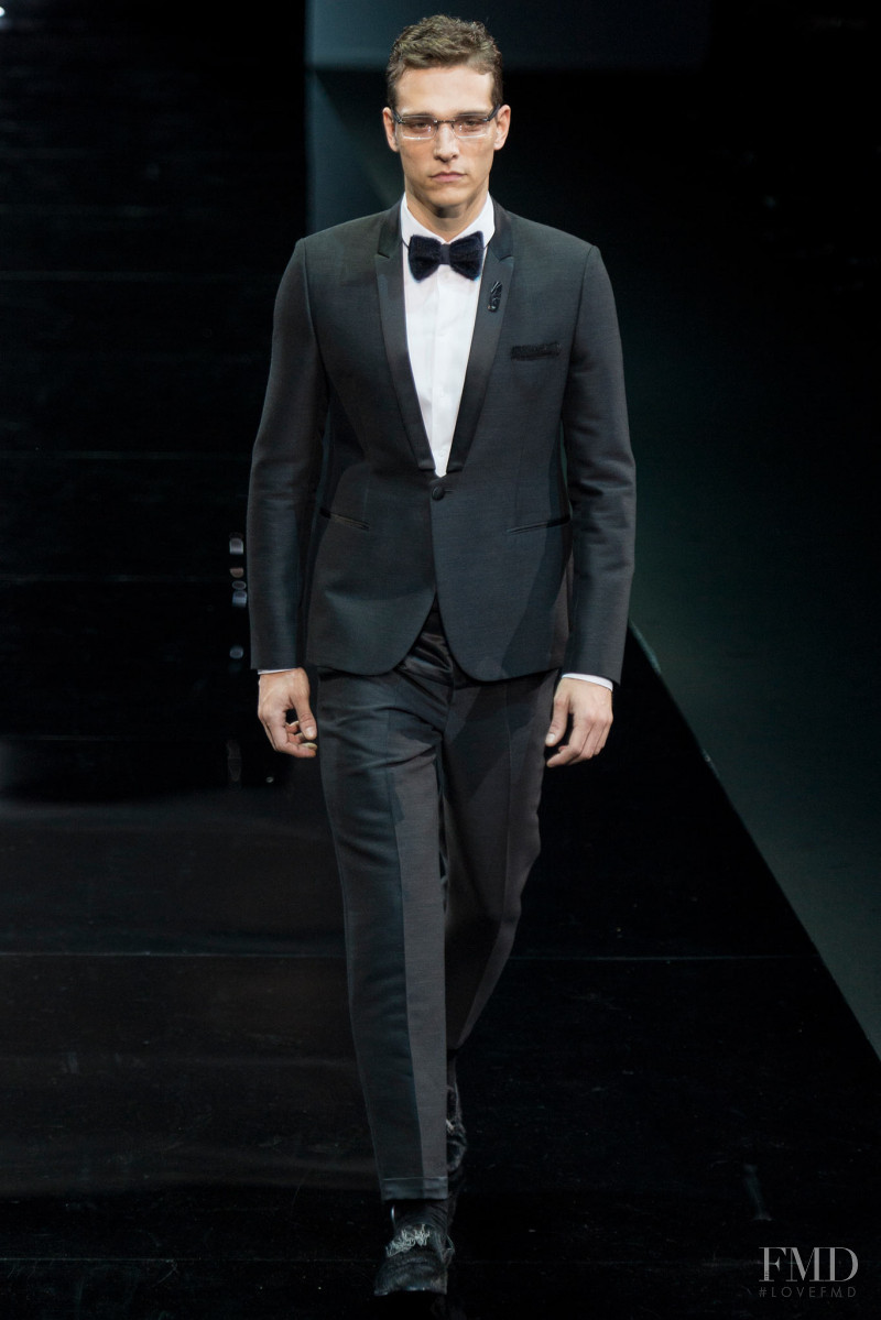Alexandre Cunha featured in  the Emporio Armani fashion show for Autumn/Winter 2014