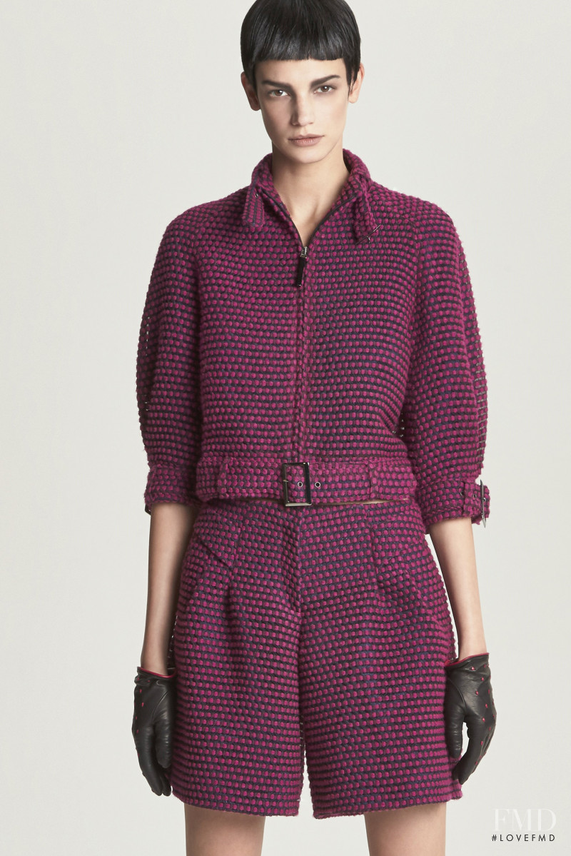 Jessica Pitti featured in  the Emporio Armani lookbook for Pre-Fall 2014