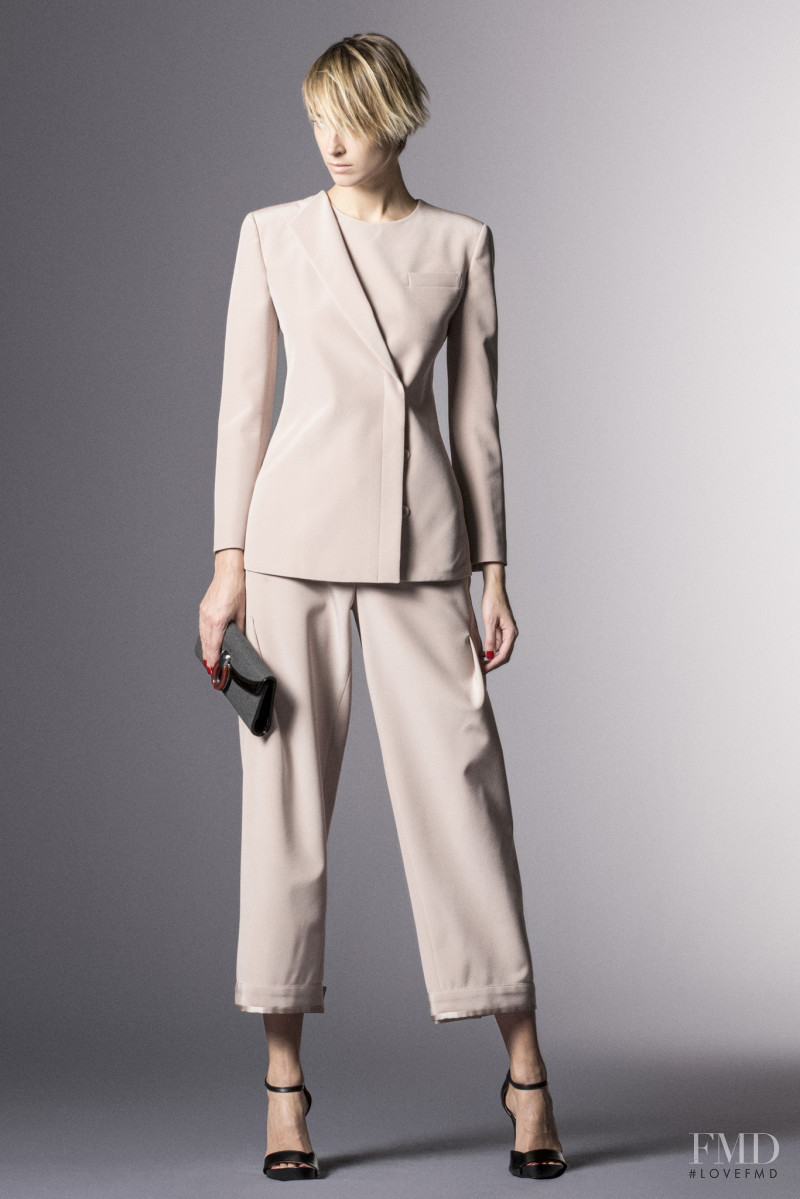 Anastasia Gorodilova featured in  the Giorgio Armani fashion show for Pre-Fall 2014