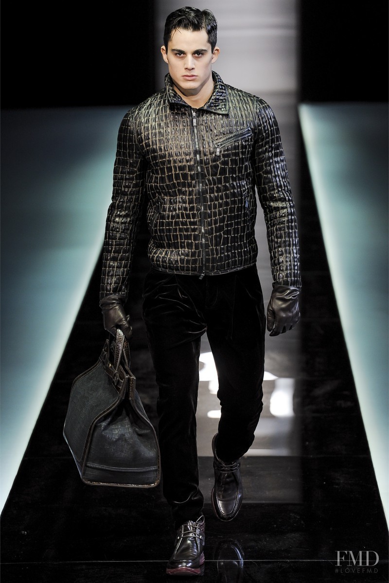 Pietro Boselli featured in  the Giorgio Armani fashion show for Autumn/Winter 2013