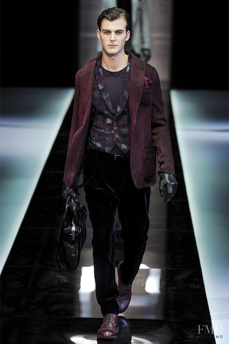 Patrick Kafka featured in  the Giorgio Armani fashion show for Autumn/Winter 2013