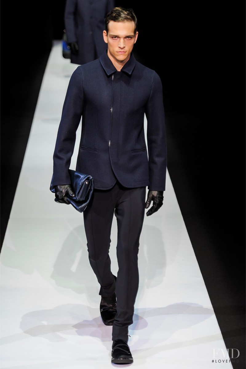 Alexandre Cunha featured in  the Emporio Armani fashion show for Autumn/Winter 2013