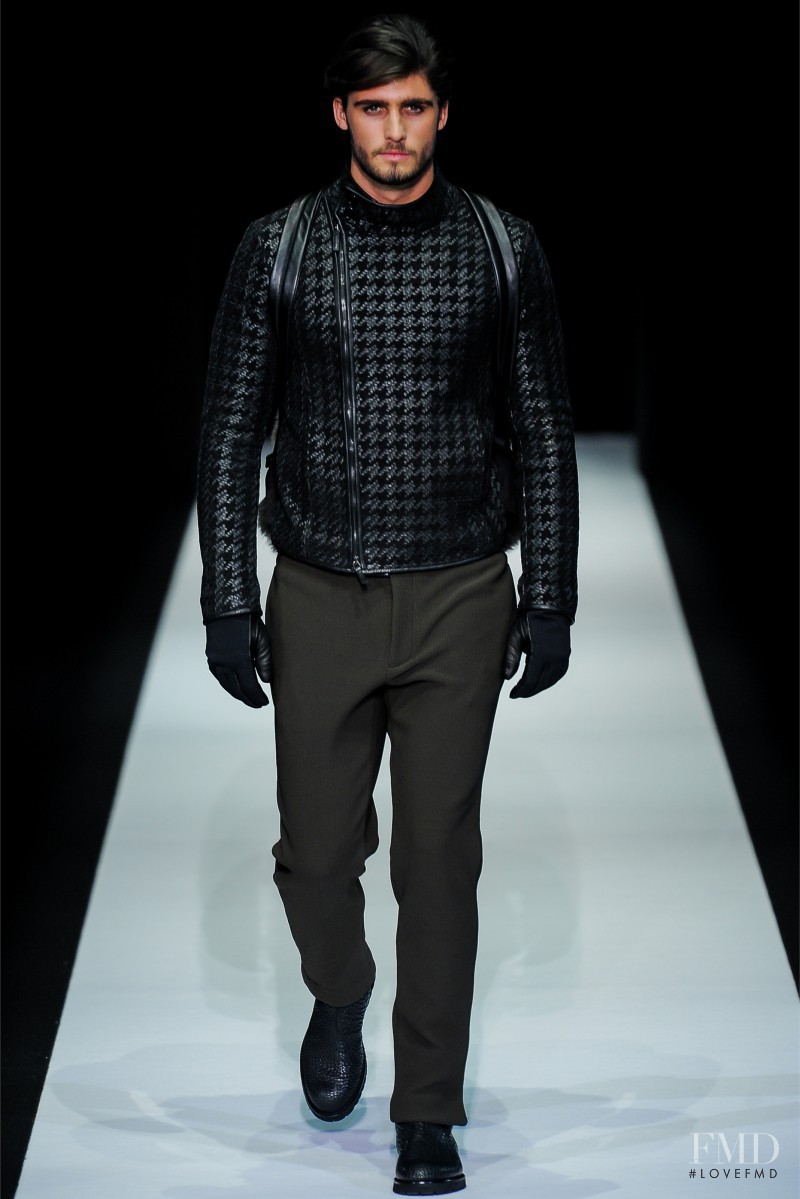 Alex Libby featured in  the Emporio Armani fashion show for Autumn/Winter 2013