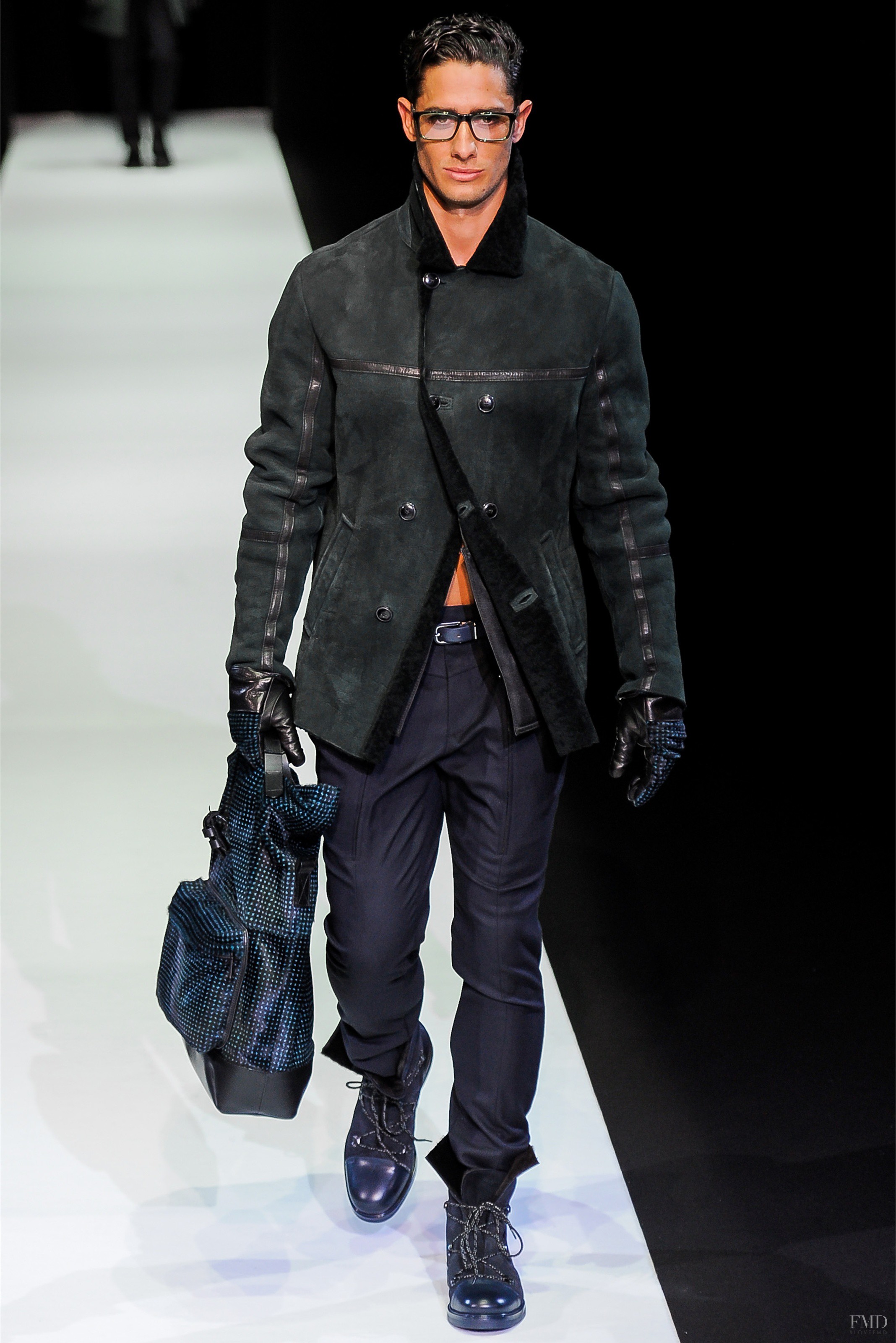 Giorgio Armani Подиумная коллекция мужские дубленки куртки
