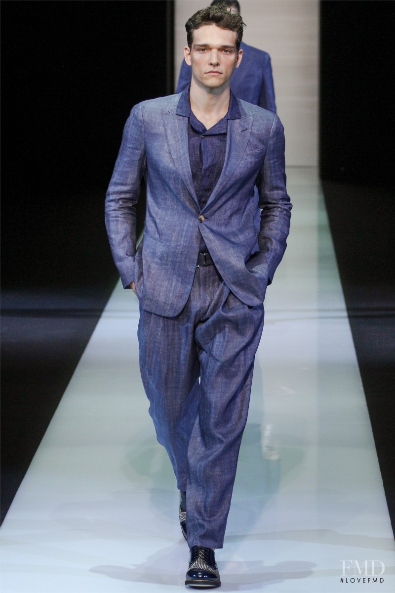 Alexandre Cunha featured in  the Giorgio Armani fashion show for Spring/Summer 2013