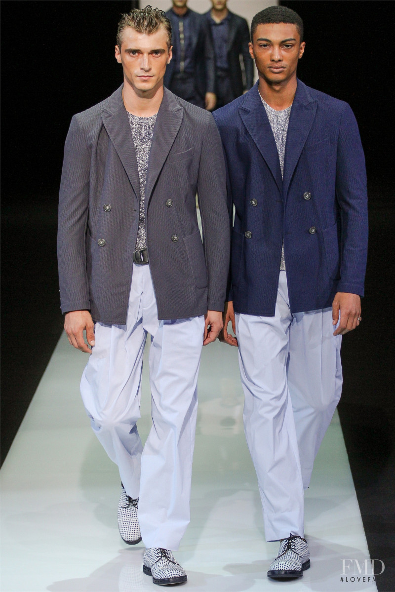 Clement Chabernaud featured in  the Giorgio Armani fashion show for Spring/Summer 2013