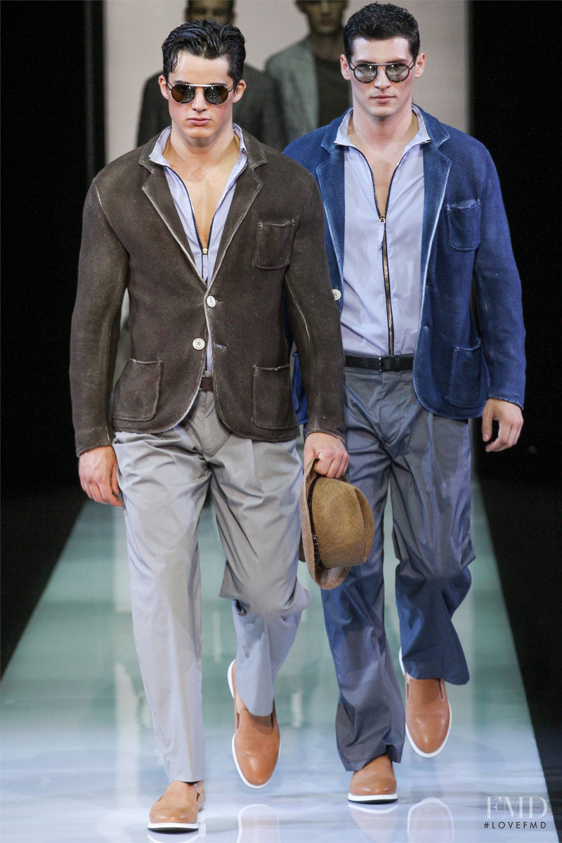 Pietro Boselli featured in  the Giorgio Armani fashion show for Spring/Summer 2013