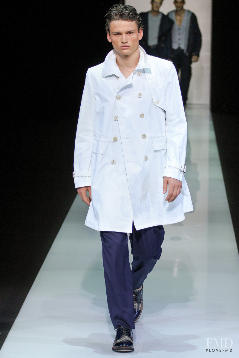 Simon Nessman featured in  the Giorgio Armani fashion show for Spring/Summer 2013