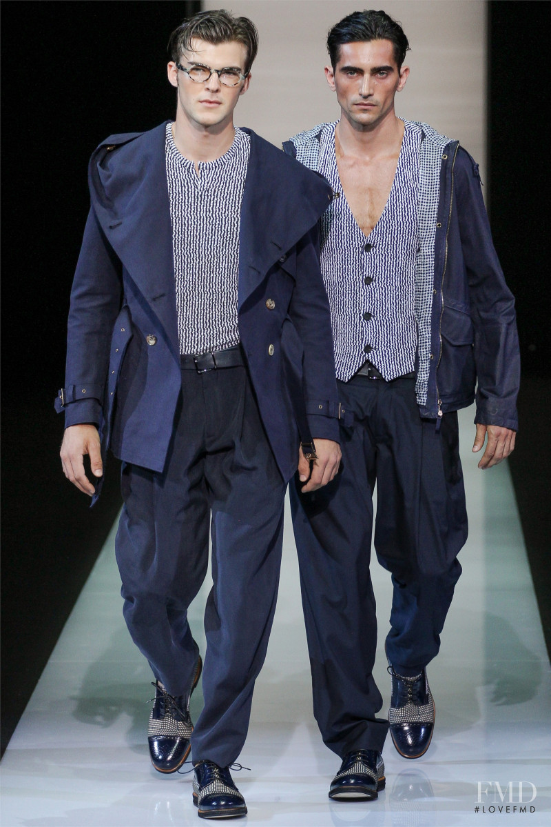 Patrick Kafka featured in  the Giorgio Armani fashion show for Spring/Summer 2013