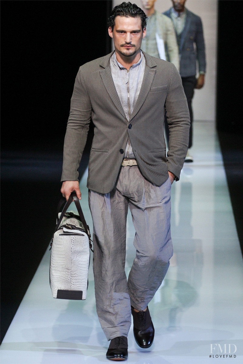 Sam Webb featured in  the Giorgio Armani fashion show for Spring/Summer 2013