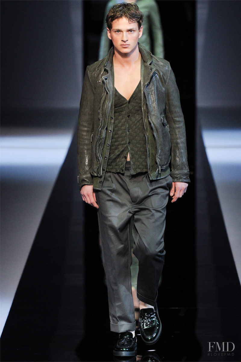 Lucas Mascarini featured in  the Emporio Armani fashion show for Spring/Summer 2013