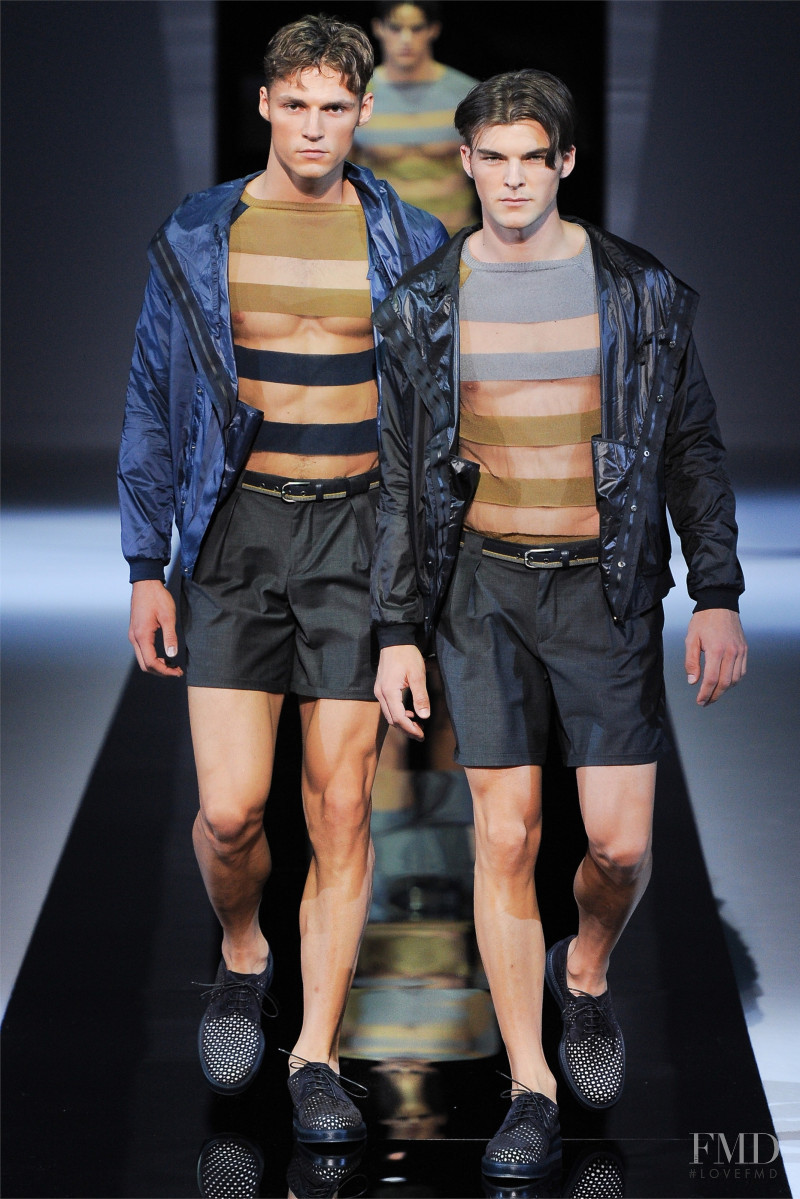 Patrick Kafka featured in  the Emporio Armani fashion show for Spring/Summer 2013