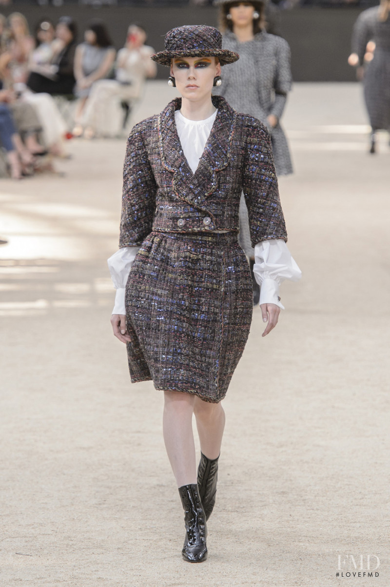 Kiki Willems featured in  the Chanel Haute Couture fashion show for Autumn/Winter 2017
