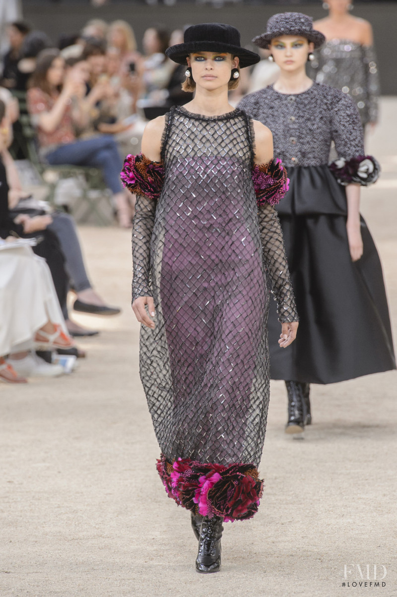 Birgit Kos featured in  the Chanel Haute Couture fashion show for Autumn/Winter 2017