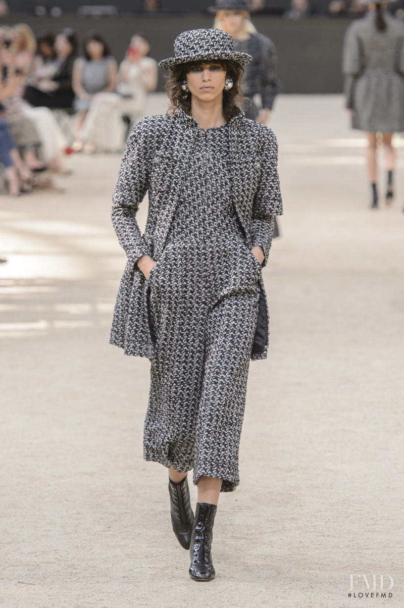 Mica Arganaraz featured in  the Chanel Haute Couture fashion show for Autumn/Winter 2017