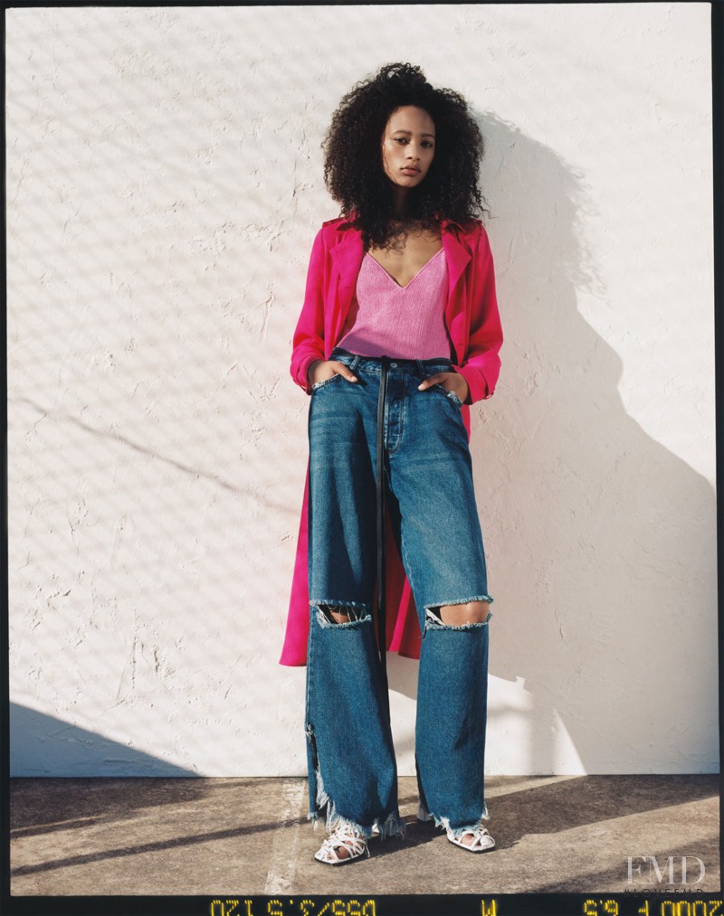 Selena Forrest featured in  the Zara TRF Neon lookbook for Spring/Summer 2017