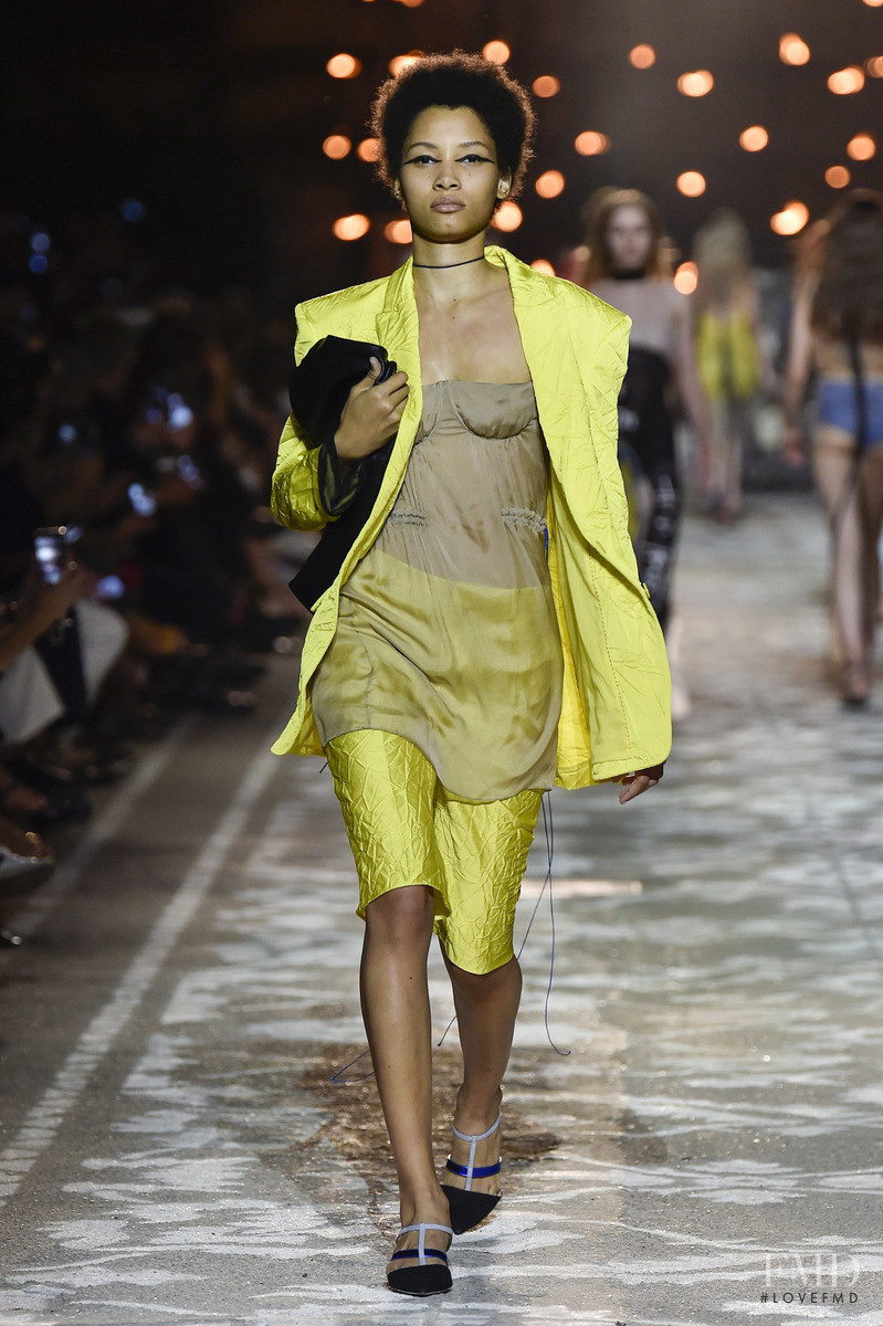 Lineisy Montero featured in  the HUGO fashion show for Spring/Summer 2018