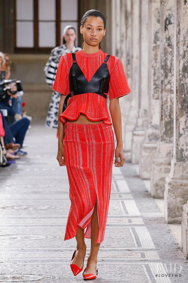 Lineisy Montero featured in  the Proenza Schouler fashion show for Spring/Summer 2018