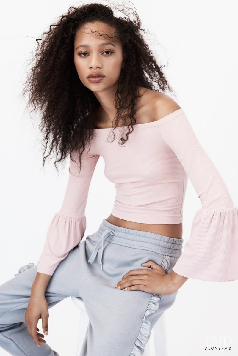 Selena Forrest featured in  the Topshop lookbook for Spring 2017
