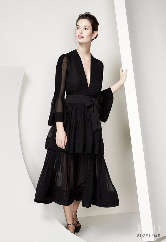 Ophélie Guillermand featured in  the Neiman Marcus Designer Dress lookbook for Spring/Summer 2017
