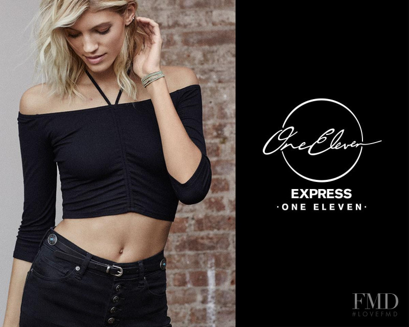 Devon Windsor featured in  the Express advertisement for Spring/Summer 2016