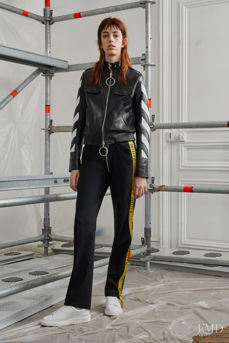 Mayka Merino featured in  the Off-White lookbook for Pre-Fall 2016