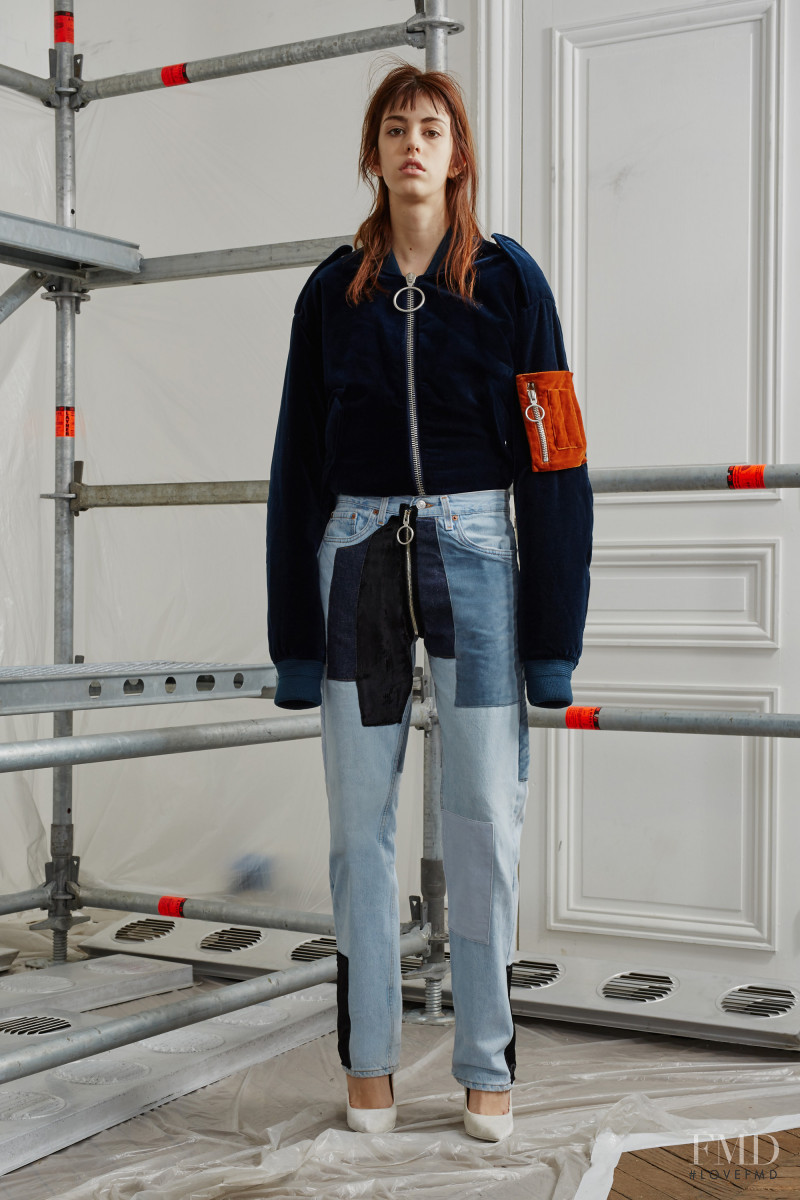 Mayka Merino featured in  the Off-White lookbook for Pre-Fall 2016