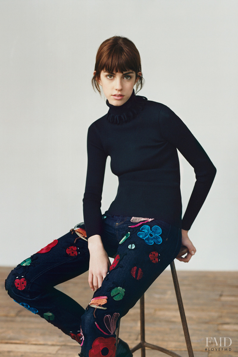 Mayka Merino featured in  the Victoria by Victoria Beckham lookbook for Autumn/Winter 2016