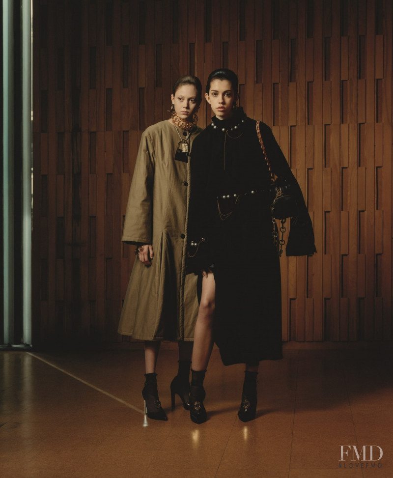 Mayka Merino featured in  the Loewe lookbook for Autumn/Winter 2016