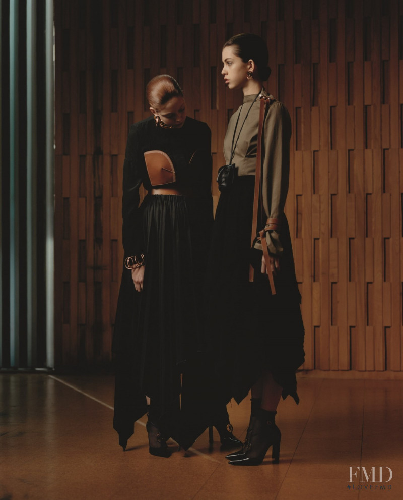 Mayka Merino featured in  the Loewe lookbook for Autumn/Winter 2016