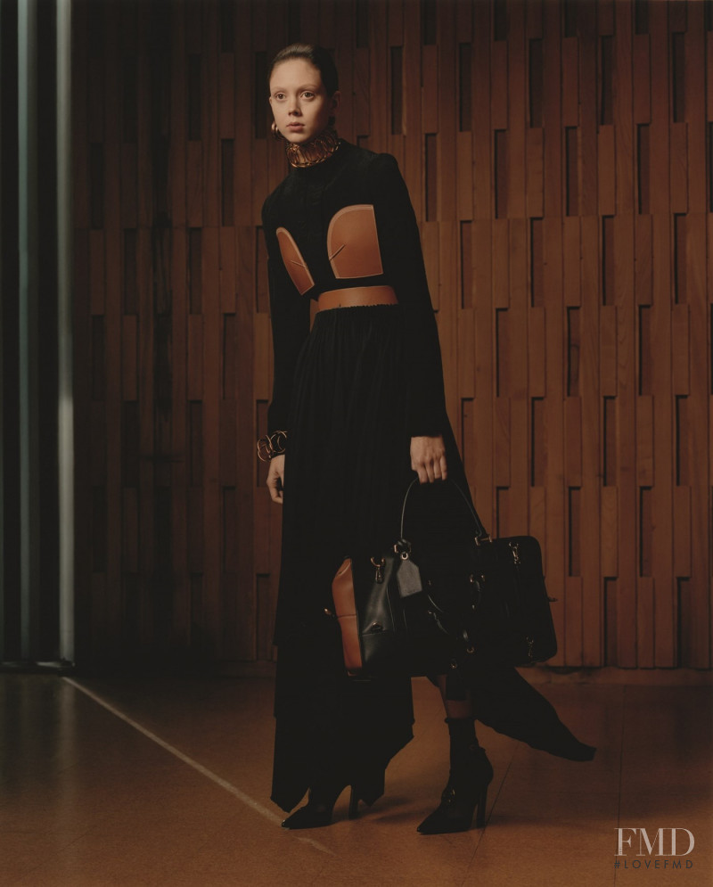 Natalie Westling featured in  the Loewe lookbook for Autumn/Winter 2016