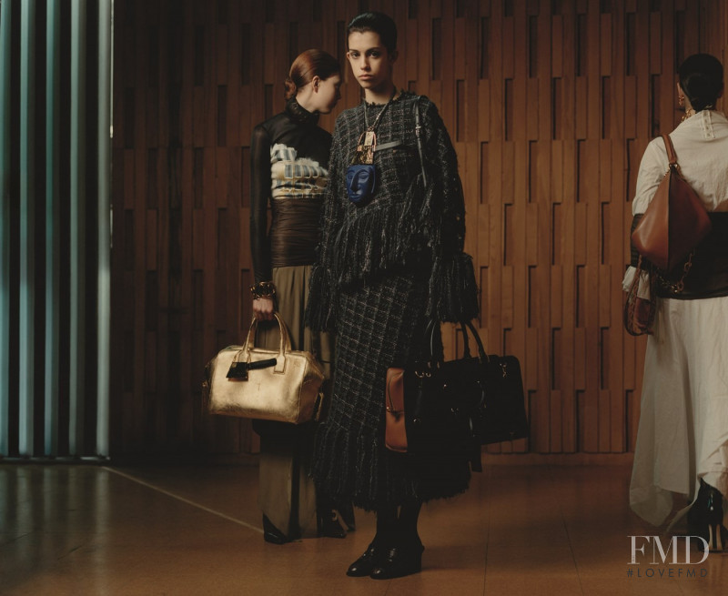 Mayka Merino featured in  the Loewe lookbook for Autumn/Winter 2016