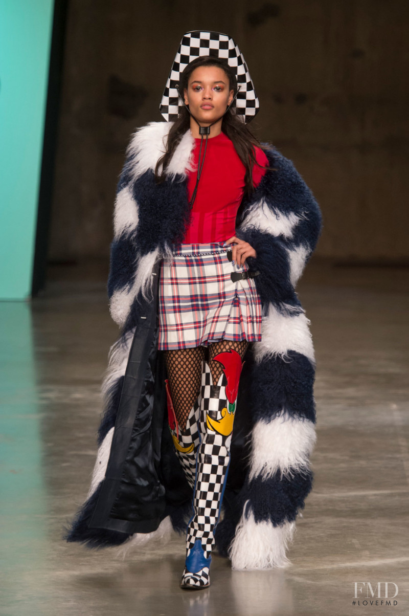 Lameka Fox featured in  the House of Holland fashion show for Autumn/Winter 2017