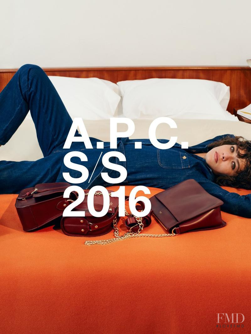 Steffy Argelich featured in  the A.P.C. advertisement for Spring/Summer 2016