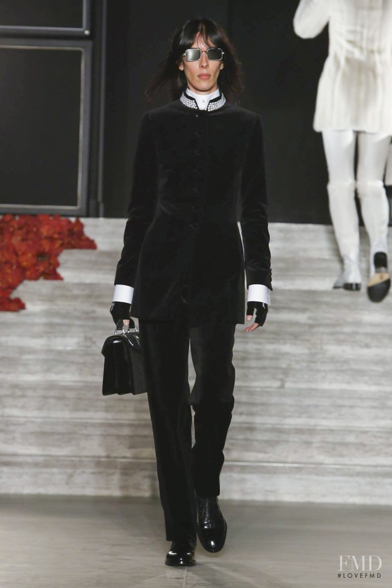 Jamie Bochert featured in  the Brioni fashion show for Autumn/Winter 2016