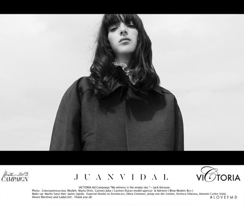 Carmen Julia Durán featured in  the Juan Vidal Victoria advertisement for Autumn/Winter 2013