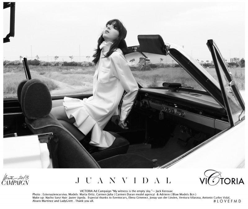 Carmen Julia Durán featured in  the Juan Vidal Victoria advertisement for Autumn/Winter 2013