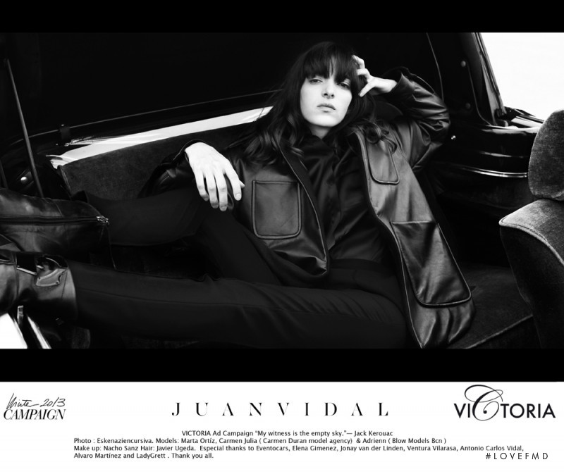 Carmen Julia Durán featured in  the Juan Vidal Victoria advertisement for Autumn/Winter 2013