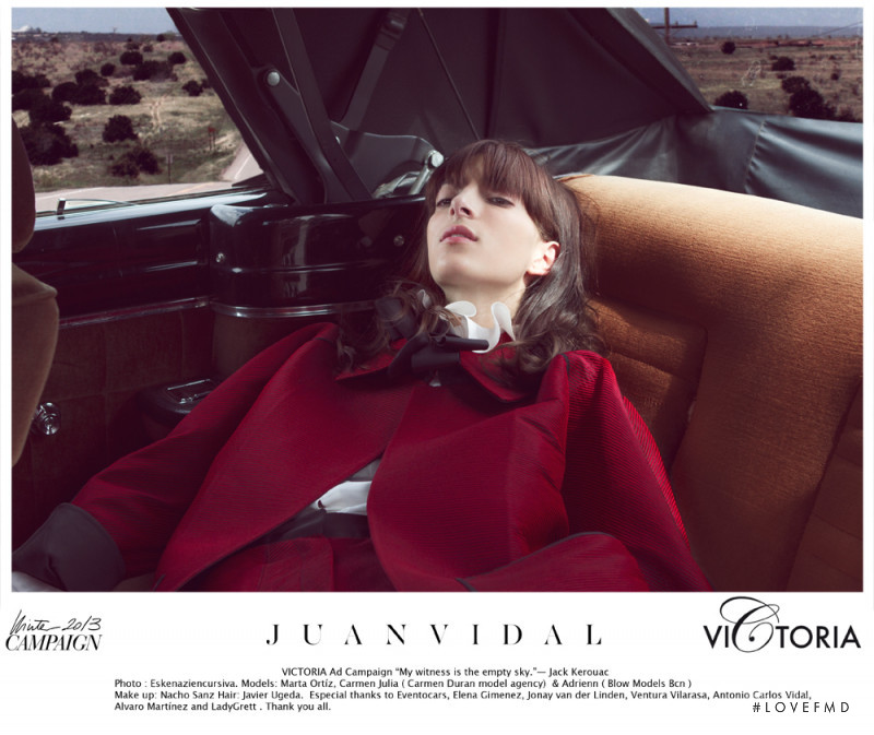 Carmen Julia Durán featured in  the Juan Vidal Victoria advertisement for Autumn/Winter 2013