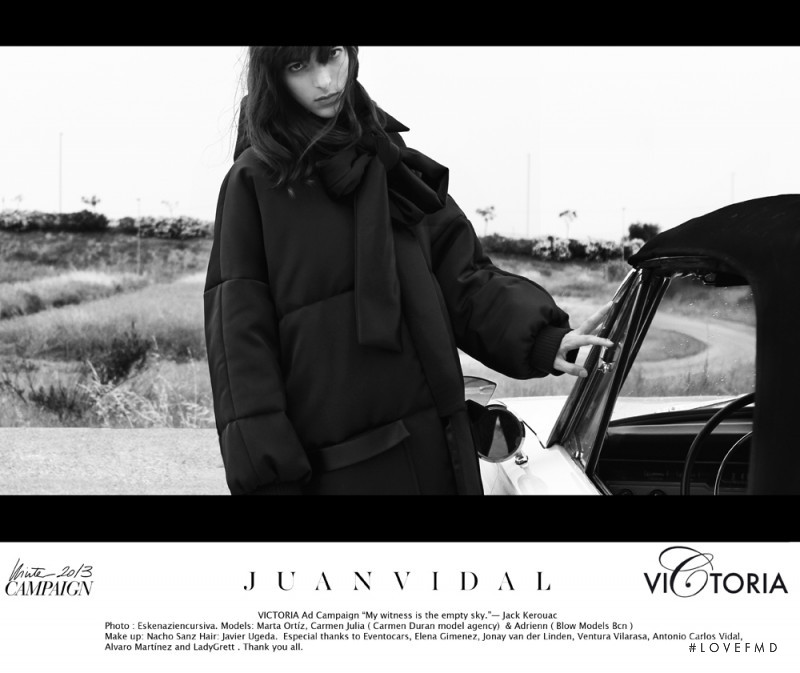 Carmen Julia Durán featured in  the Juan Vidal Victoria advertisement for Autumn/Winter 2013