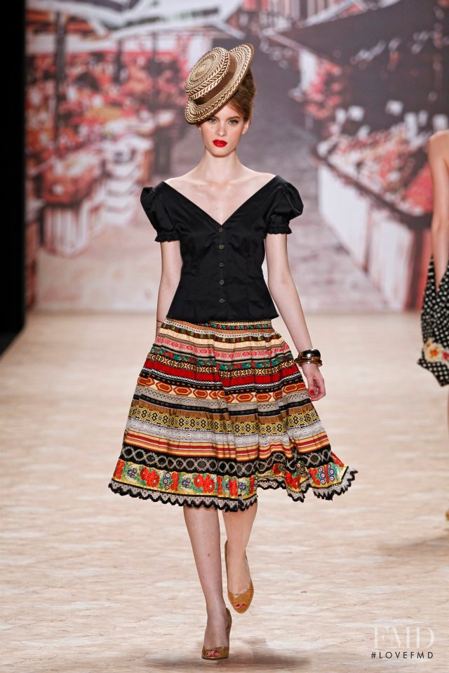 Carolina Ballesteros featured in  the Lena Hoschek fashion show for Spring/Summer 2012