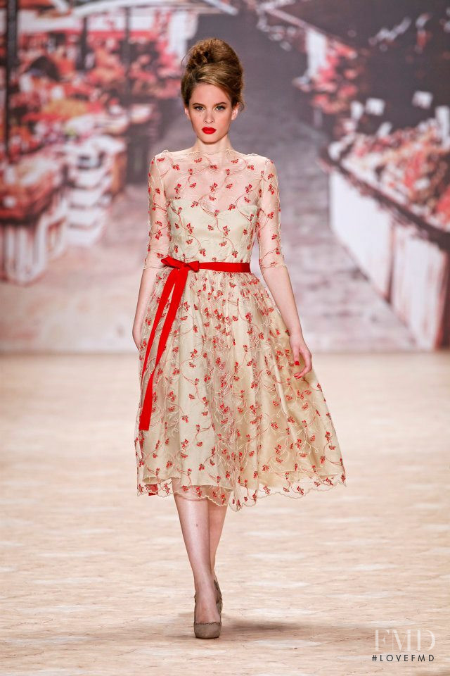 Carolina Ballesteros featured in  the Lena Hoschek fashion show for Spring/Summer 2012