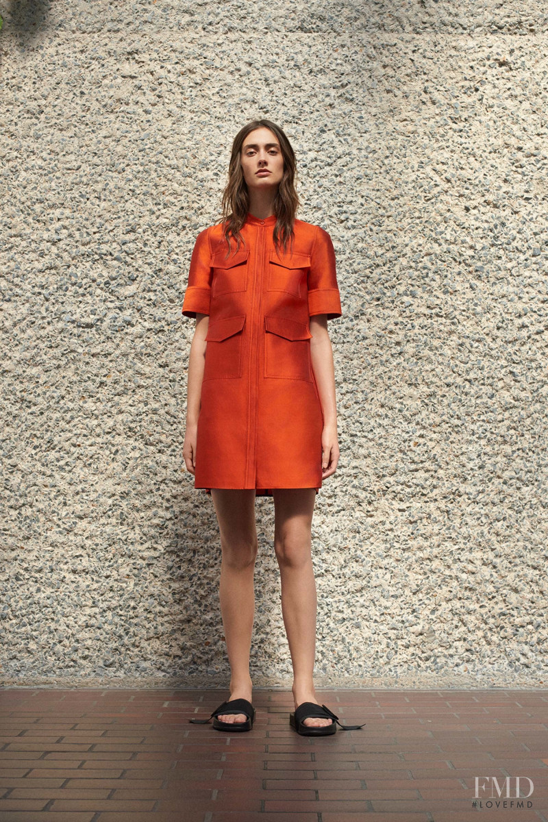 Amanda Googe featured in  the Victoria by Victoria Beckham lookbook for Spring/Summer 2017
