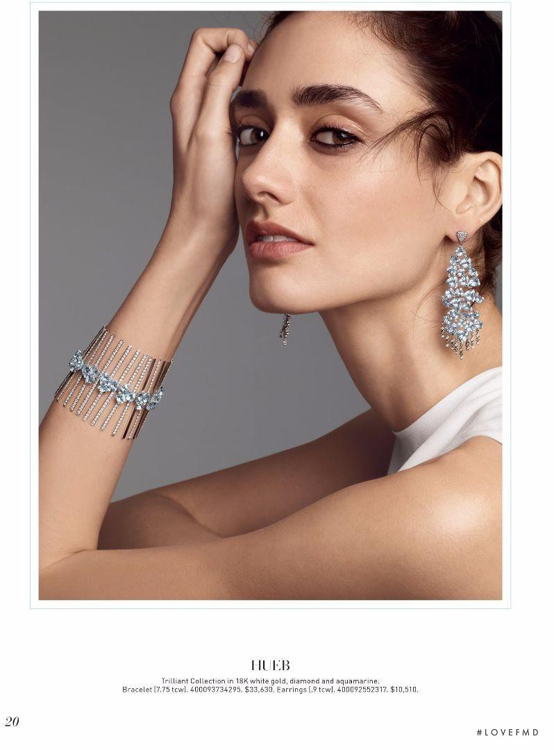 Amanda Googe featured in  the Saks Fifth Avenue Jewel Burst catalogue for Spring 2017